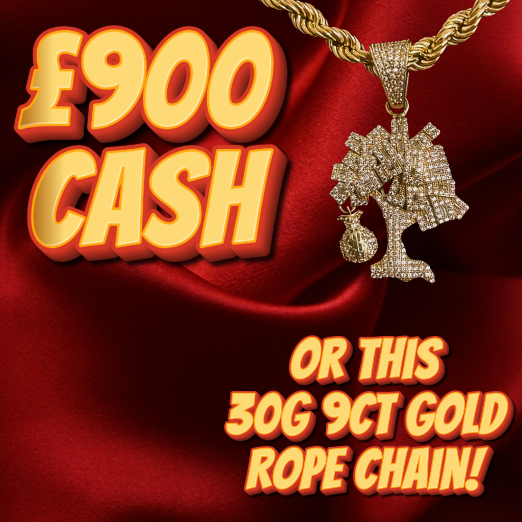 £900 CASH OR 9ct Gold Rope Chain & Pendant